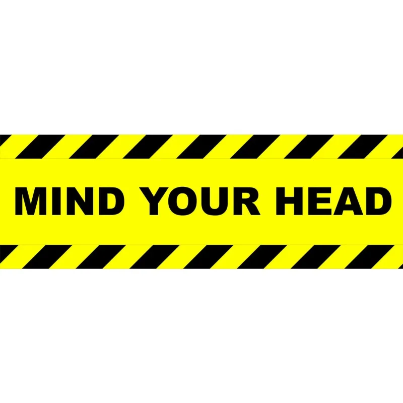 

New Car decal stickers CAUTION MIND YOUR HEAD Signs - Vinyl Stickers 15cm PVC KK