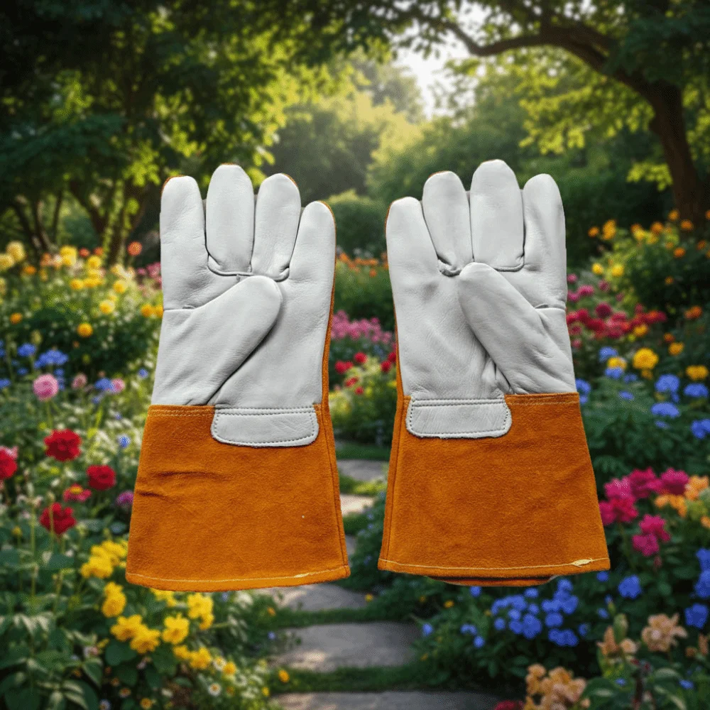 Long-sleeved Thorn Proof Gardening Gloves Adjustable Cuff Safety Rose Pruning Gloves Anti-slip Breathable