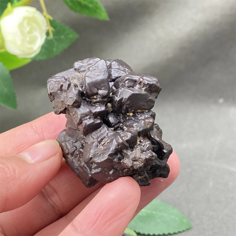 Natural Egyptian Black Diamond Mineral Specimen - Irregular Rough Stone for Witchcraft Rituals Prophecy Home Decor & Unique Holi