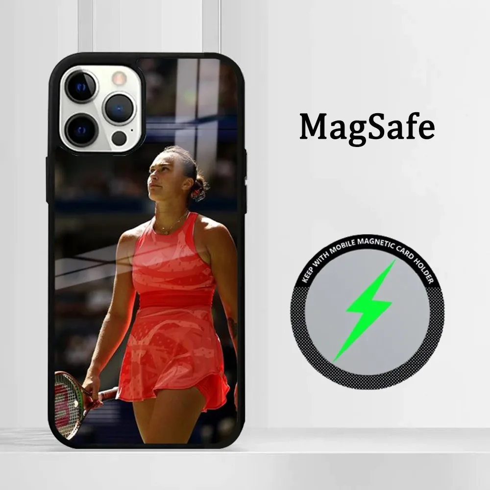 Hot Tennis Player Star A-Aryna S-Sabalenka Phone Case For iPhone 15 14 13 12 11 Pro Max Plus Mini Mirror Magnetic Cover