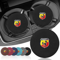 Car Coaster Decoration Accessories Water Cup Slot Anti-Slip Mat For Abbas Abarth Punto 124/125/500 Stilo Ducato Car Goods
