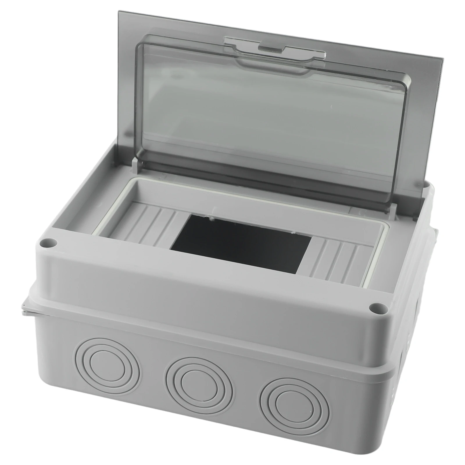 Outdoor Waterproof Distribution Box PC-Surface Mounted 1Row 8 Modules IP65 Fuse Box Connector Terminal 200X155X95mm Electrical