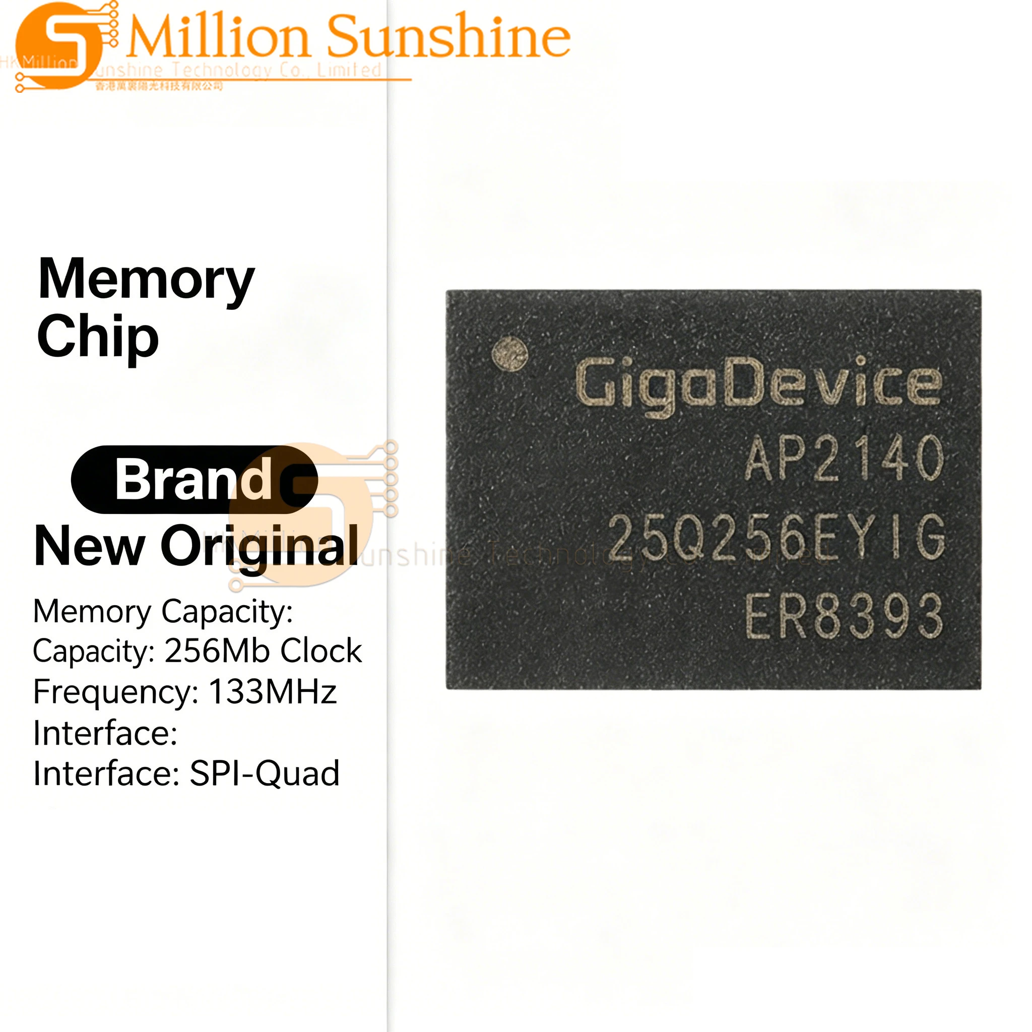 2pcs GD25Q256EYIG GD25Q256EYIGR WSON-8 256M-bit SPI NOR Flash Memory Chip New Original