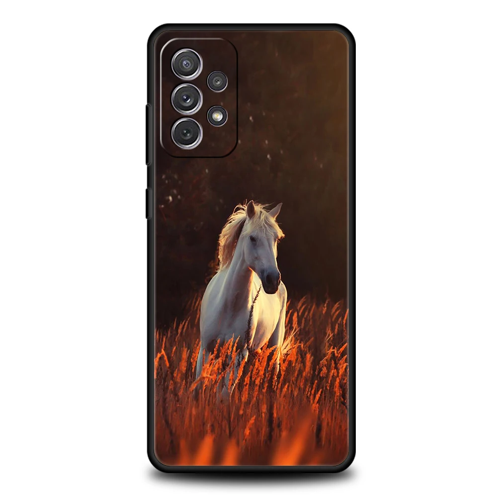 Horse Great Beauty Galloping Phone Case Cover for Samsung Galaxy A13 A14 A22 A32 A33 A34 A52 A72 A11 A51 A71 5G Shockproof Shell