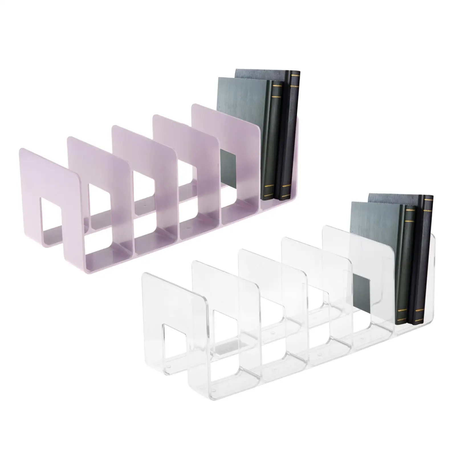 

Sleek Acrylic File Holder And Book Stand Combo for Home Office Organization