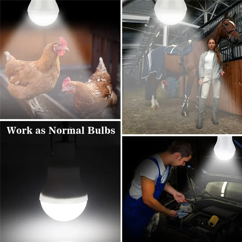 Lámpara alimentada, bombilla Led portátil, luces recargables para tienda de campaña, pesca nocturna, Panel de energía de emergencia, luz solar