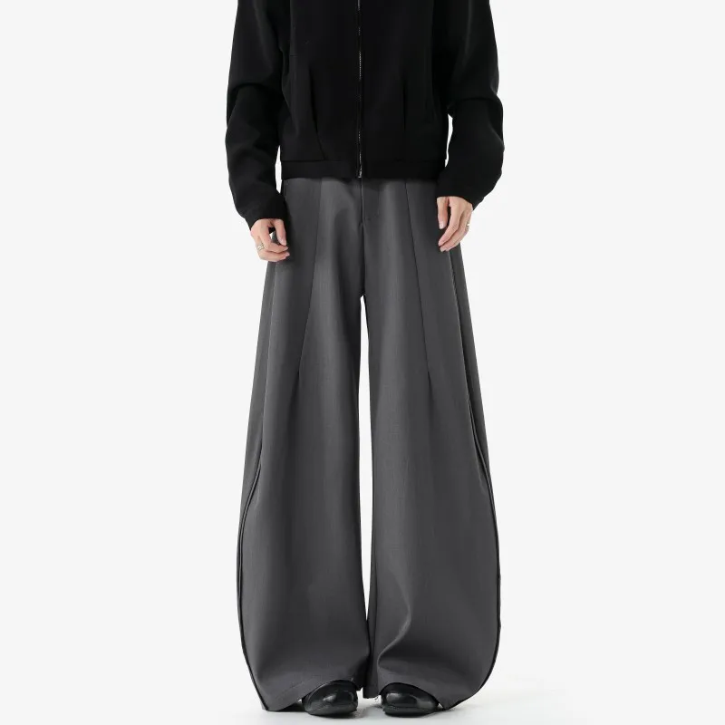 

American Sle Cleanfit Simple Bent Knife Men's Pants Loose Wide Leg Slimming Drape Casual Trousers Youth Faion Autumn