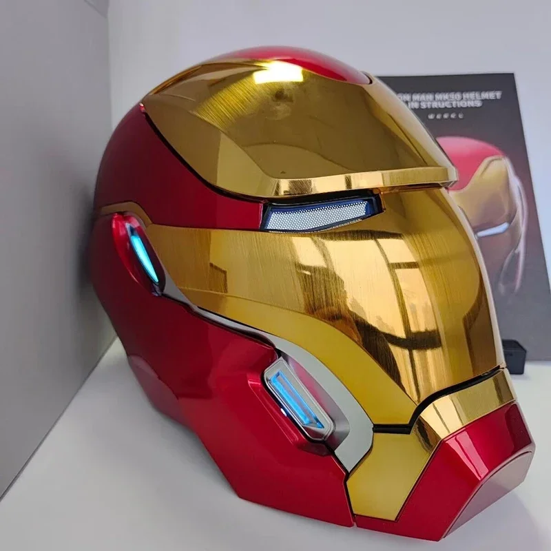 Voice-activated Deformation Helmet Anime Iron Man Mk50 Collection Figures Wearable  Around Animation Derivatives Model Toy Gift