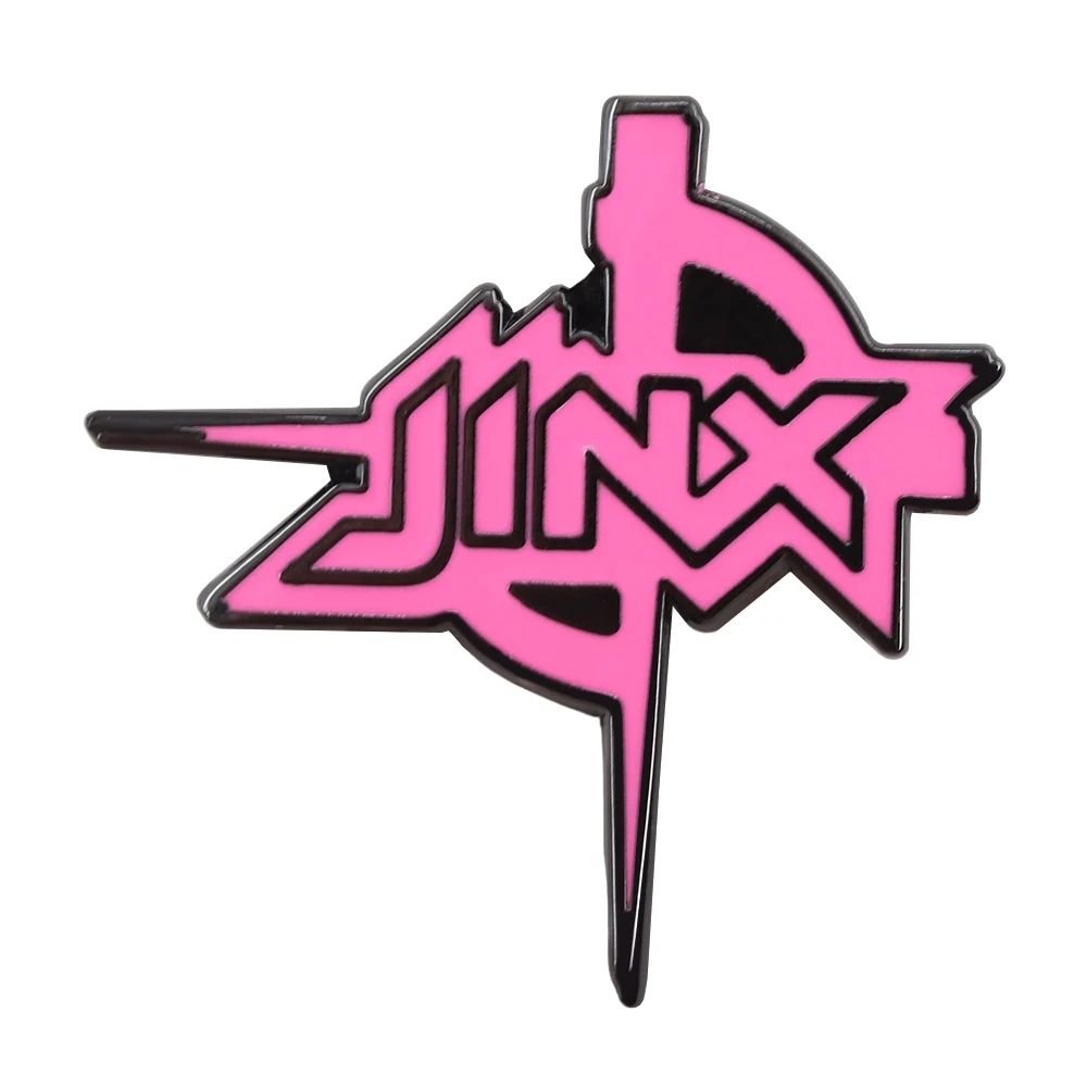 Colorful Cartoon Character Logo Enamel Pin LOL Jinx Arcane Brooch Violent Lori Creative Peripherals Badge Anime Enthusiasts Gift