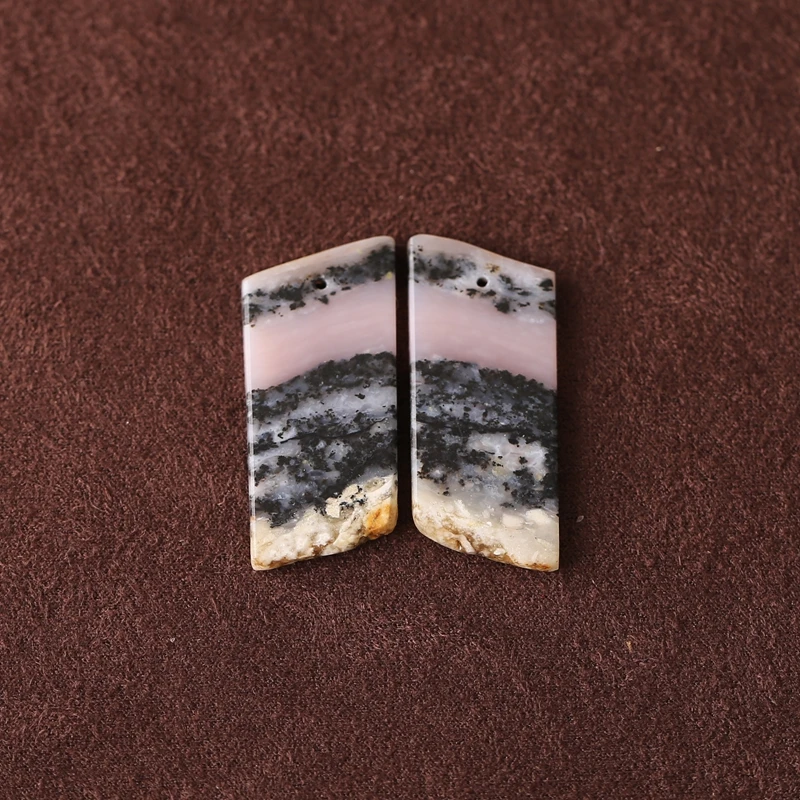 

Розовый опал самородки серьги бусины 32x9x3 мм 4,5 г натуральный камень модные украшения DIY аксессуары из драгоценных камней для женщин