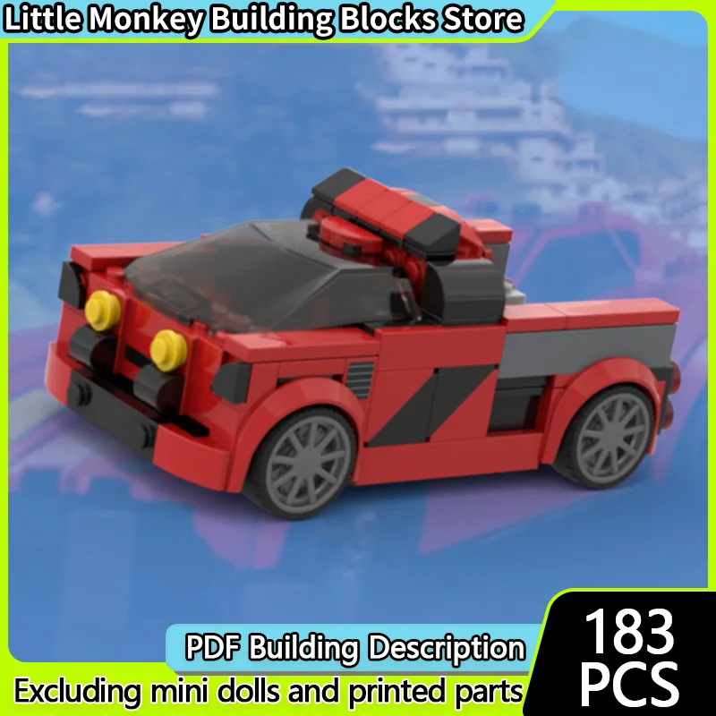 

City Car Model MOC Building Bricks American Pickup Truck Modular Technology Children Holiday Gifts Assemble Toys Suit