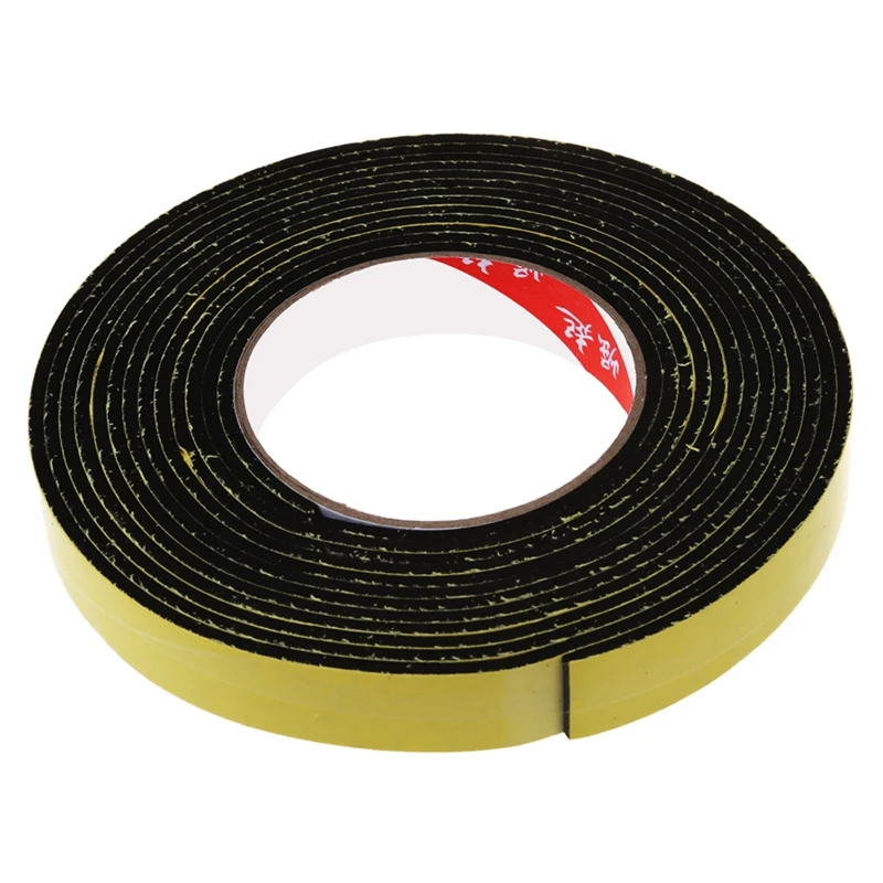 6Pcs 5M Black Single Sided Self Adhesive Foam Tape Closed Cell 20Mm Wide X 3Mm Thick