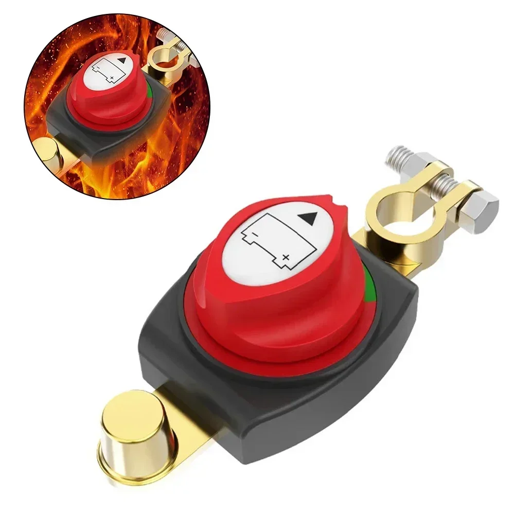 On/Off 275A Top Post Battery Disconnect Switch 12-48V Waterproof Heavy-Duty Marine Battery Switch For Car Vehicle RV And Boat