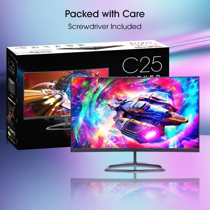 Curved 24.5-inch Gaming Monitor up to 240Hz 1080p R1500 1ms DisplayPort x2 HDMI x2 Blue Light Shift Build-in Speakers