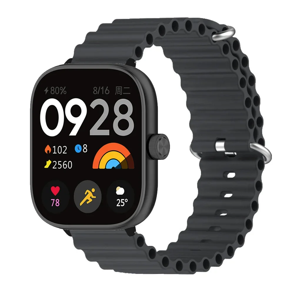 Ocean Silicone Strap For Redmi watch 4 Bracelet Watch Strap Wristband For Xiaomi band 8 pro Replacement band Accessories correa