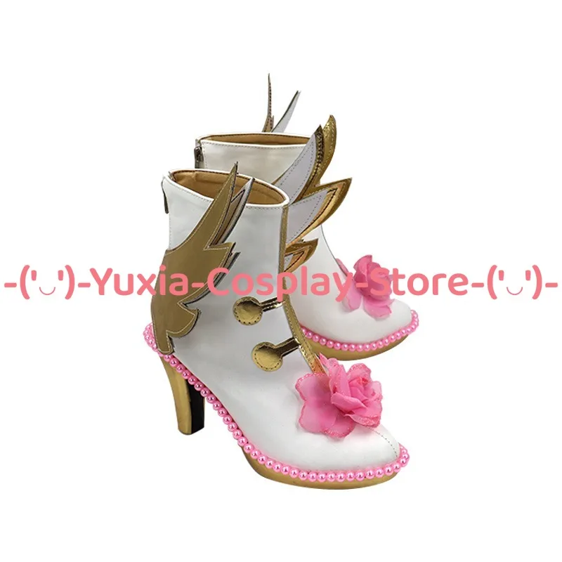 Yuxiacosplay! Oryginalne buty cosplay Falulu, rekwizyt postaci z anime i gier, botki ze skóry PU, kostium na Halloween, karnawał i imprezy.