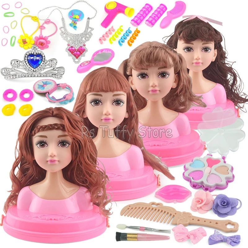 Fashion Girls Toys Princess Dolls Half Body Comb Hair Braid Makeup Training DIY Hairstyle Toy Set Kids Gift Box Girl Ideal Gifts