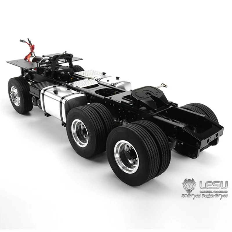 1/14 RC LESU 6*6 Scania Metal Chassis Differential Axles for TAMIYA Tractor Truck DIY Model Radio Control Lorry Car