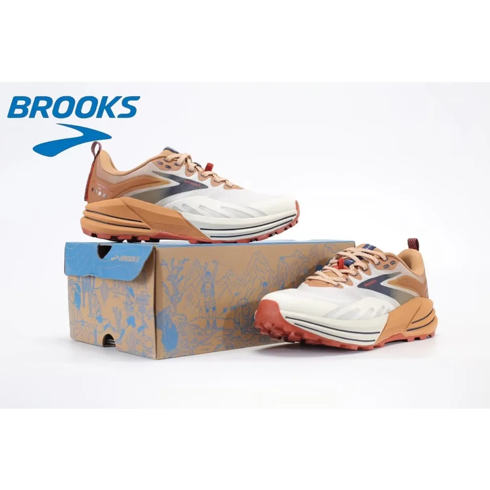 حذاء Brooks Cascadia 16 Series للرجال للجري في الهواء الطلق من Mountain Trail مبطن ومسامي ومريح
