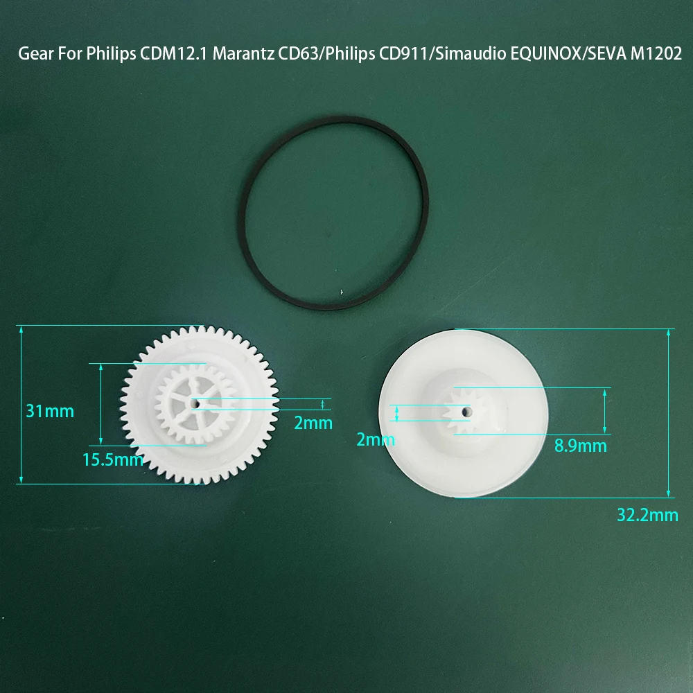 Engrenagem para philips cdm12.1 bandeja de engrenagem para marantz cd63/philips cd911/simaudio equinox/sleea m1202-peça de reparo do mecanismo cd