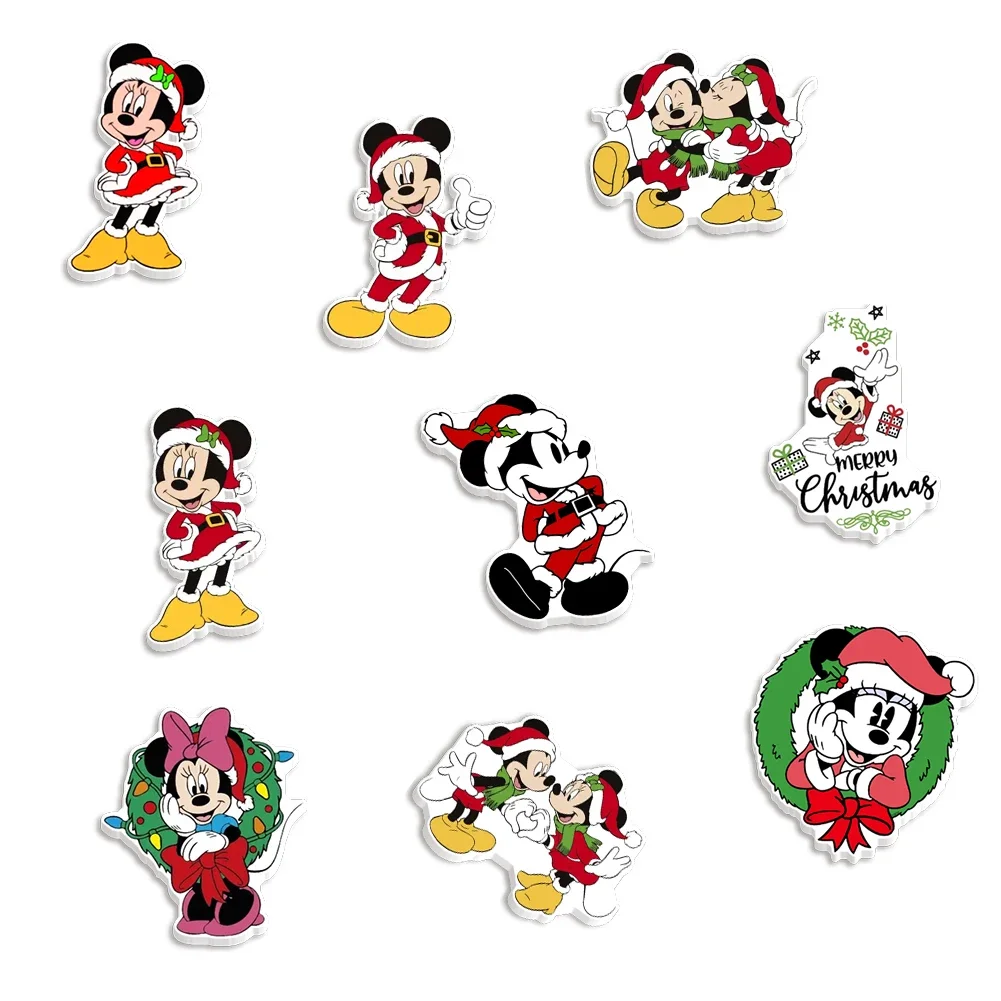 30Pcs/lots Disney Mickey Christmas Resin Flat Back for Party for Xmas Decoration DIY Craft Supplies