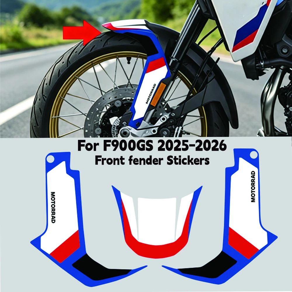 POSFIRA Motorcycle Front Fender Stickers Vinyl Decals For F900GS 2025-2026 Front fender Stickers Mudguard Accessories