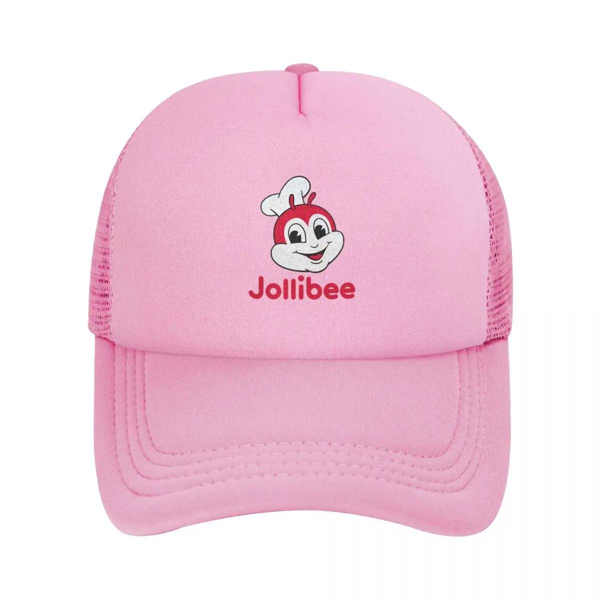 Defunct Jollibee Burger Restaurant Mascot Bee And Logo Mesh Baseball Caps Snapback Baseball Hats Casual Casquette Outdoor Unisex