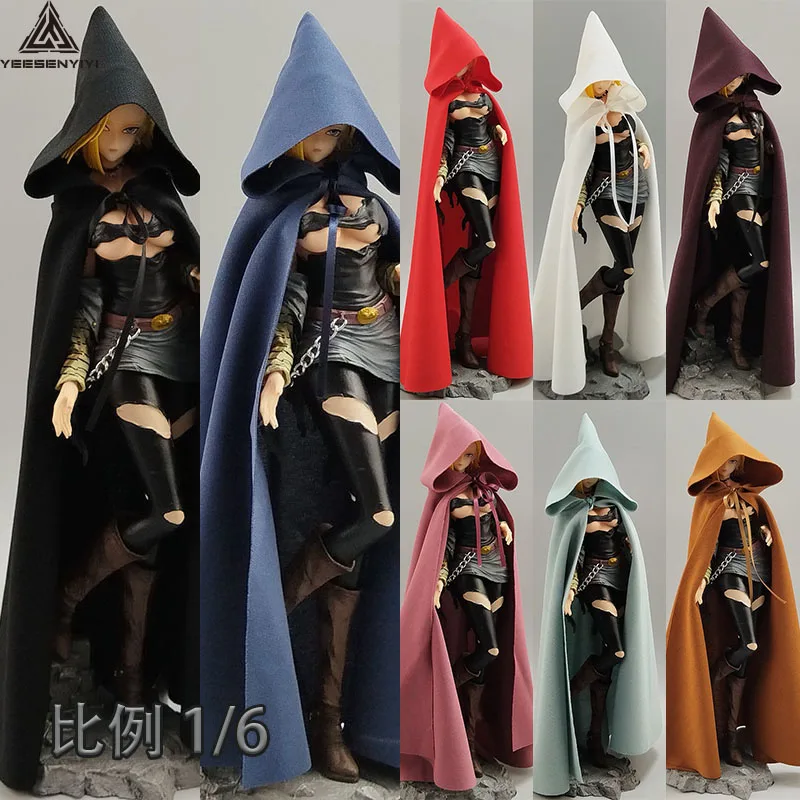 

1/6 scale action figure clothes Wizard's hooded cloak BJD doll clothing for 12-inch (30 cm) model and figure cloak doll clothes