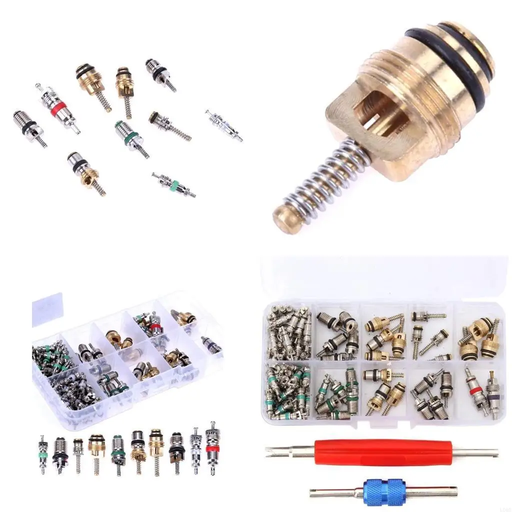 

102x R134A автомобильные клапаны с сердечником кондиционера, набор инструментов для автомобильного кондиционирования воздуха