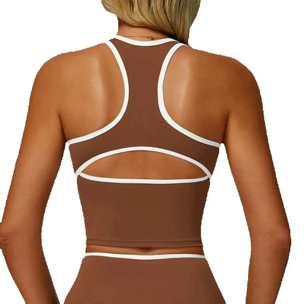 

Yoga Vest Shockproof Yoga Vest Running Gym Tank Top Women Fitness Quick-Dry Workout Vest Female Sports Sleeveless Top Women