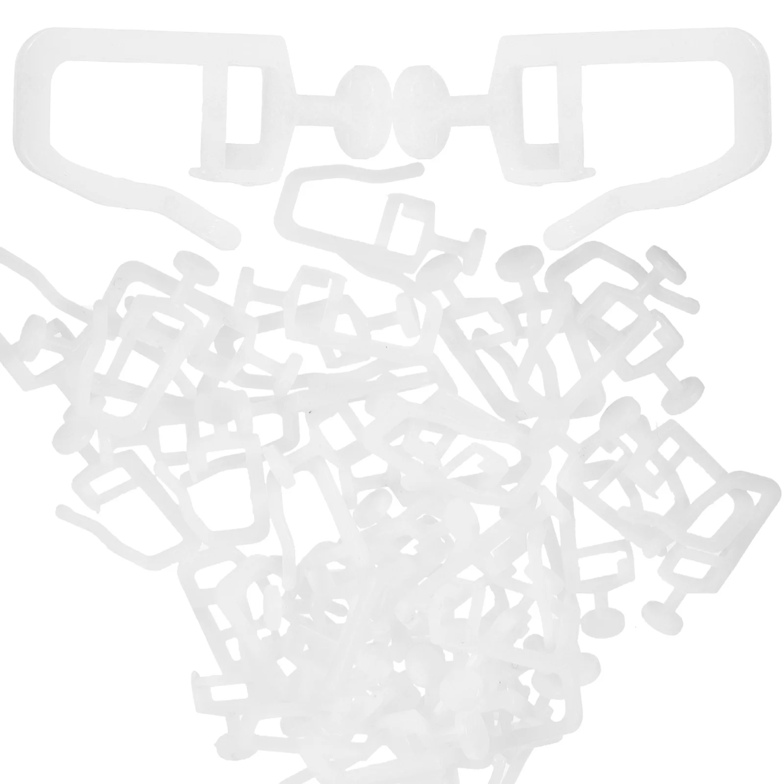 50 Pcs Curtain Track Pulley Hook Guide Rollers Glider Plastic Rail Carrier Home Accessory Parts