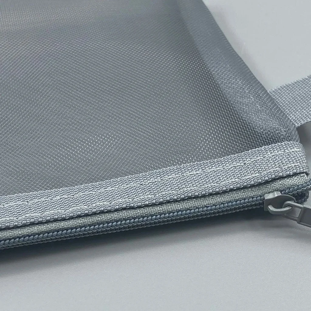 مقلمة شبكية شفافة سعة كبيرة حقيبة التخزين النايلون البريدي حقيبة أقلام رصاص مكتب اللوازم المدرسية اللوازم المكتبية