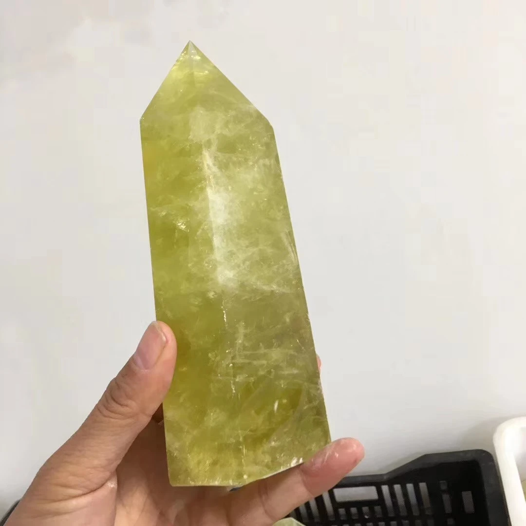 2.6kg Natural Crystal Point Citrine Healing Energy Stone Reiki Obelisk Yellow Quartz Tower Ornament for Home Decor Pyramid Gift