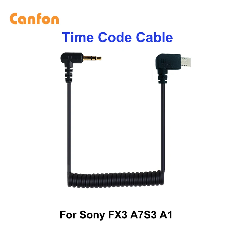 Canfon Tentacle Sync 타임 코드 케이블 TRS 3.5 - Sony FX3 A7S3 A1 타임코드 케이블용 마이크로 USB