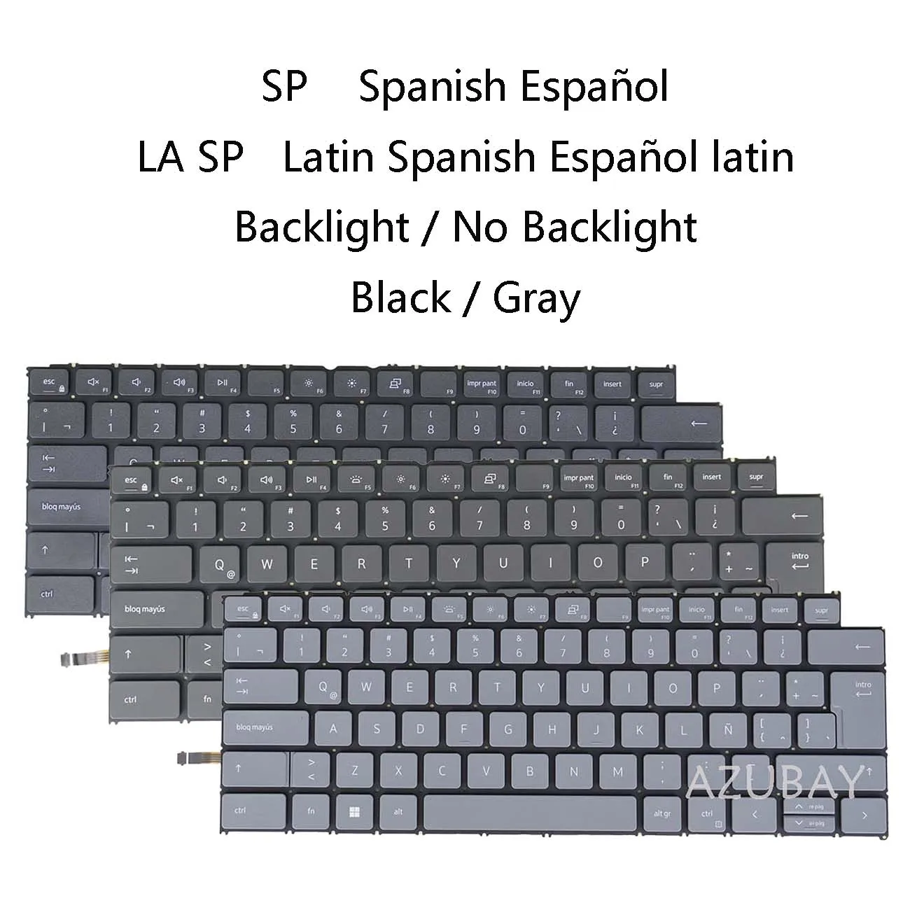 Backlit / No Backlit replacement laptop Keyboard for DELL Latitude 3320 3420 (year 2021) 3330 3430 (year 2022) LA Latin Spanish