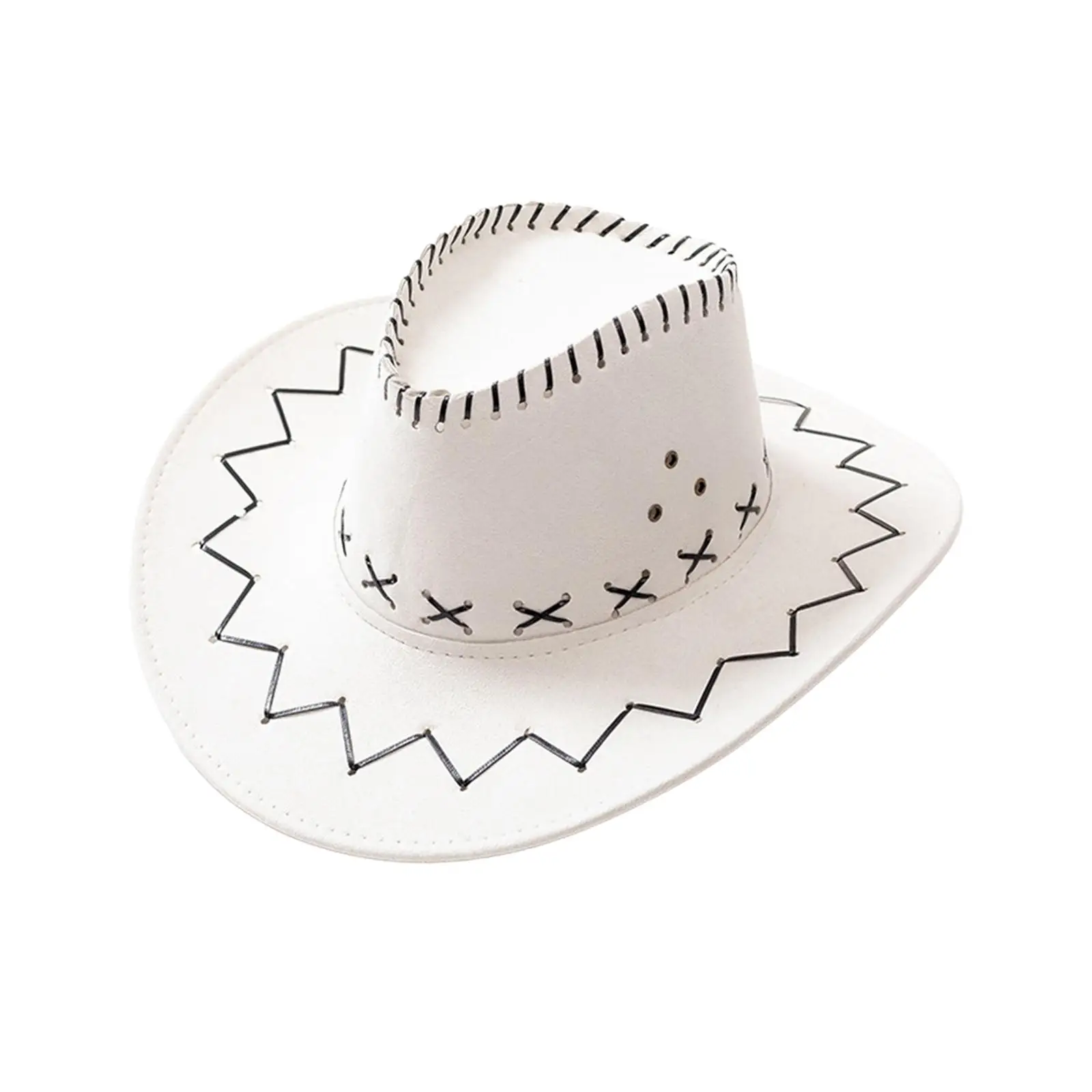 قبعة حفلات كاوبوي الغربية ، غطاء متين ، محيط داخلي ، إكسسوارات تنكرية ، حافة واسعة ، تقليدية لحرث الحقول ، 58 سنتيمتر #2