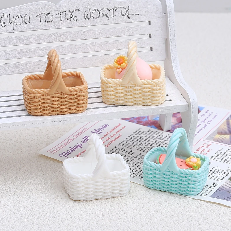 Dollhouse Colorful Basket Accessories Cream Handmade Hairpin Decoration Accessories