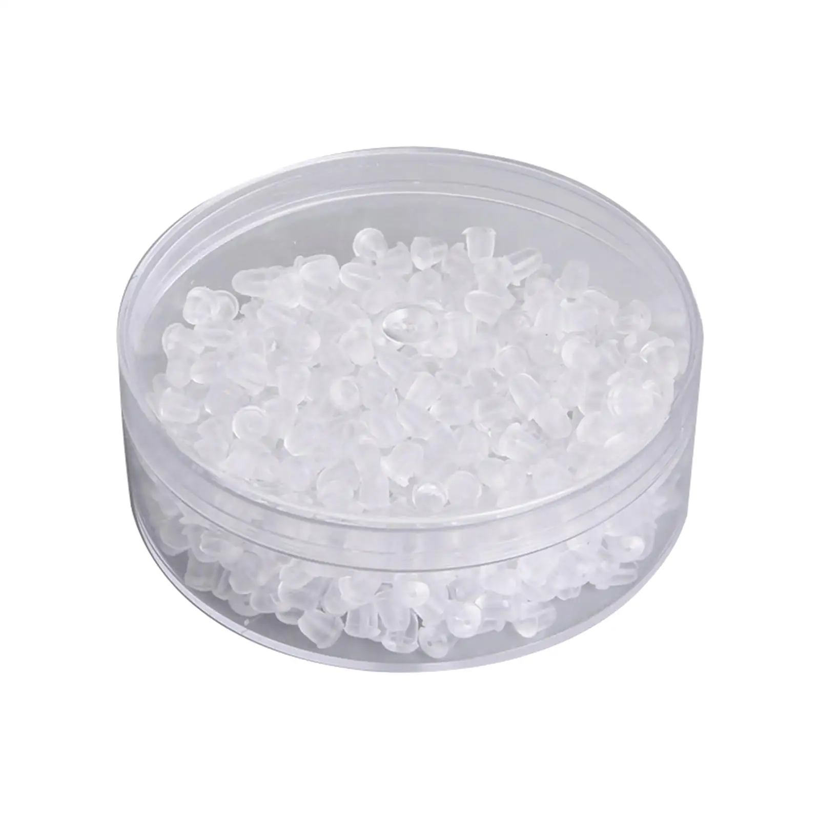 

500 Pieces Clear Earring Backs with Storage Box Transparent Ear Plugs for Ear Nuts DIY Earring Jewelry Findings