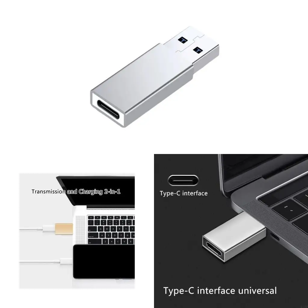 E1PF Fast Charging Adapter USB C To USB3.0 Connectors Type C Connectors For Data Syncing Small Designs Adapter