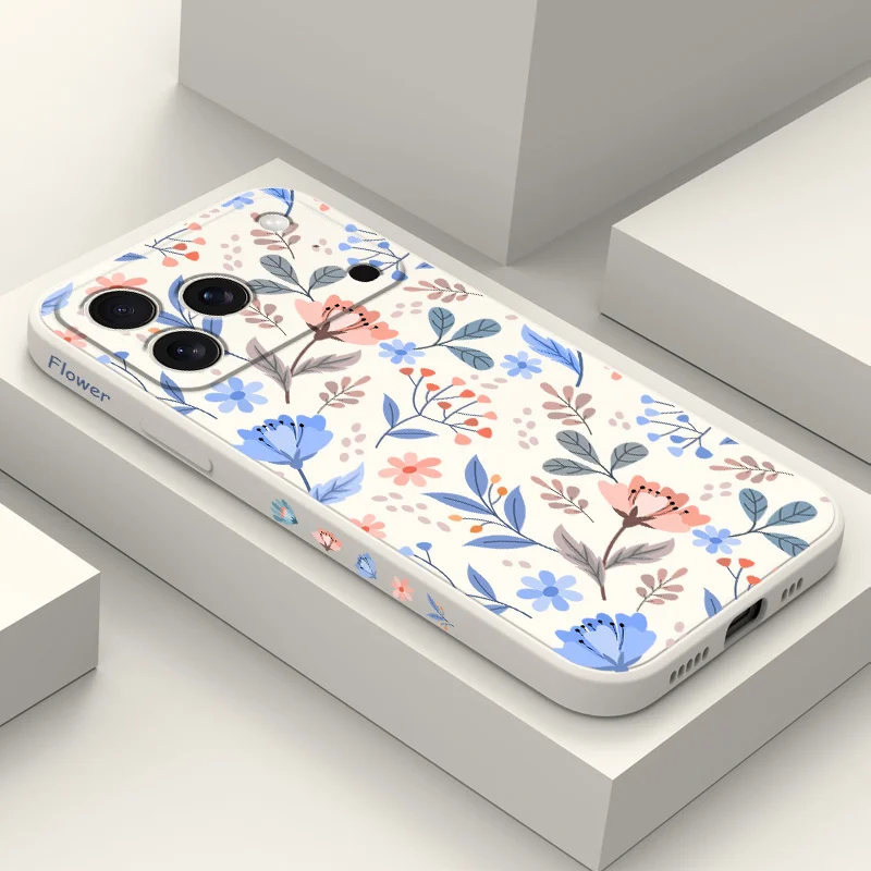 

Fragrant Flowers Phone Case For iPhone 17 16 16e 15 14 13 Air Plus Pro Max Mini Liquid Silicone Cover