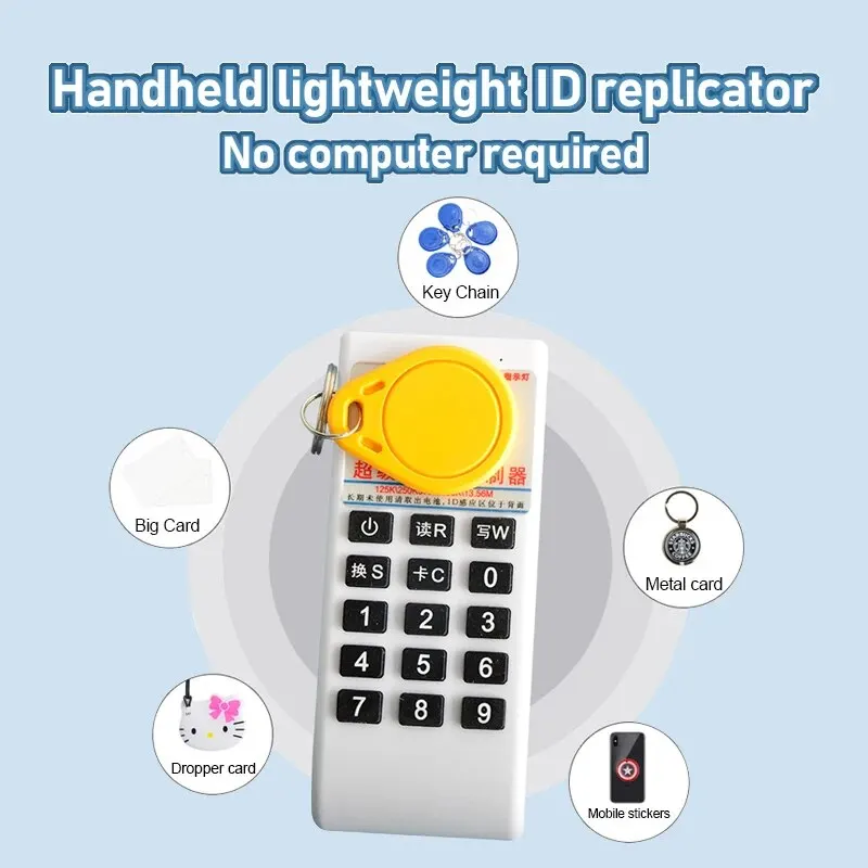 Handheld Frequency 125Khz-13.56MHZ Copier Duplicator Cloner RFID NFC IC Card Reader & Writer Access Tag Duplicator 5577 Card