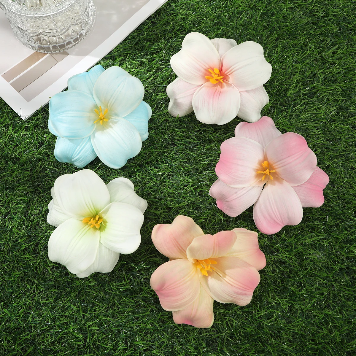 AWAYTR Gardenia Flower Hairpin Foam Floral Hair Clips Valentine Headwear Girl Hair Accessories Gift