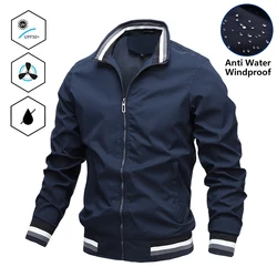 Men Fashion Jacket Men New Casual Windbreaker Bomber Jacket Coats Men 2023 Spring Autumn Outdoor Waterproof Slim Jackets Mens