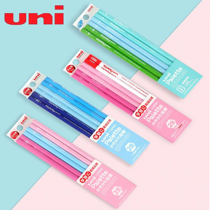 Uni Mitsubishi Pencil 5050 Palette HB/2B Box Set, Ergonomic Comfortable Barrel Exam Sketch Art Drawing Pen Creativity Stationery