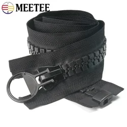 Meetee 1Pc 20# Large Resin Zipper 60-500cm Open-End Long Zip Closure for Jacket Coat Tent Zippers Replacement Sewing Accessories