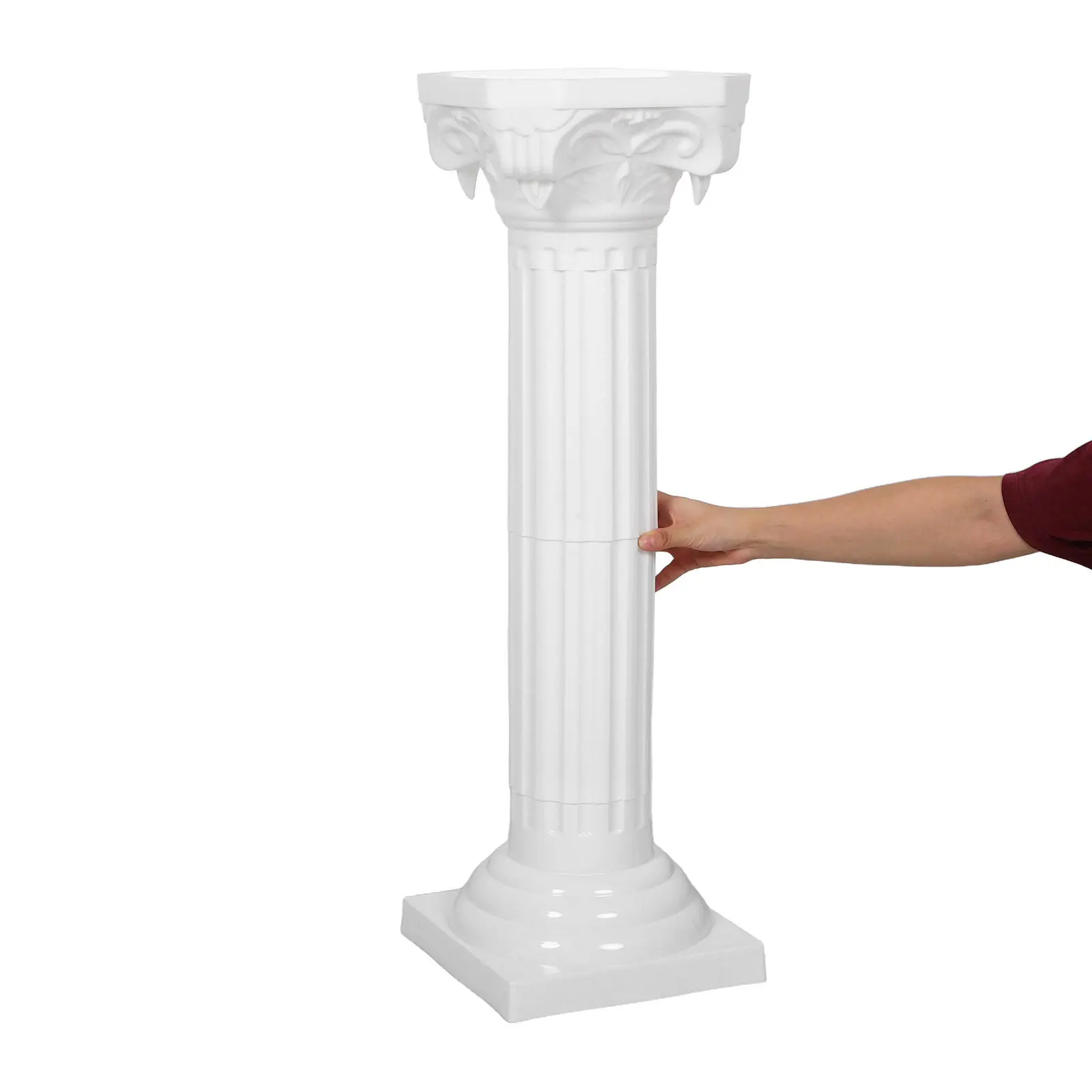 35 Inch Roman Column Pedestal Stand for Wedding Floral Display, Garden Decoration & Architectural Accent