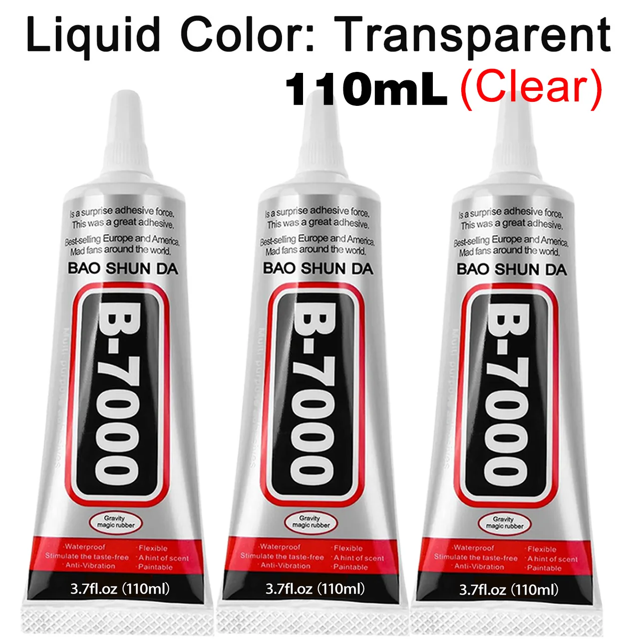 B-7000 PP PE Kunststoff-Klebstoff Transparenter Superkleber für Polypropylen, Polyethylen, ABS, PVC, PMMA, EVA
