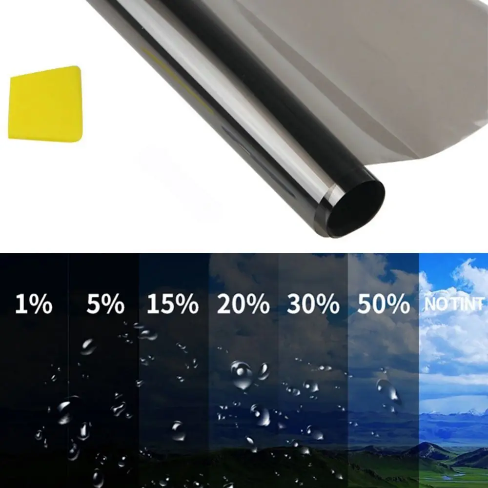 1Roll 50x3m Solar UV Protection Window Tint Film Sun Shade Heat UV Block Car Foils VLT 1%-50% Black Glass Sticker Windshield