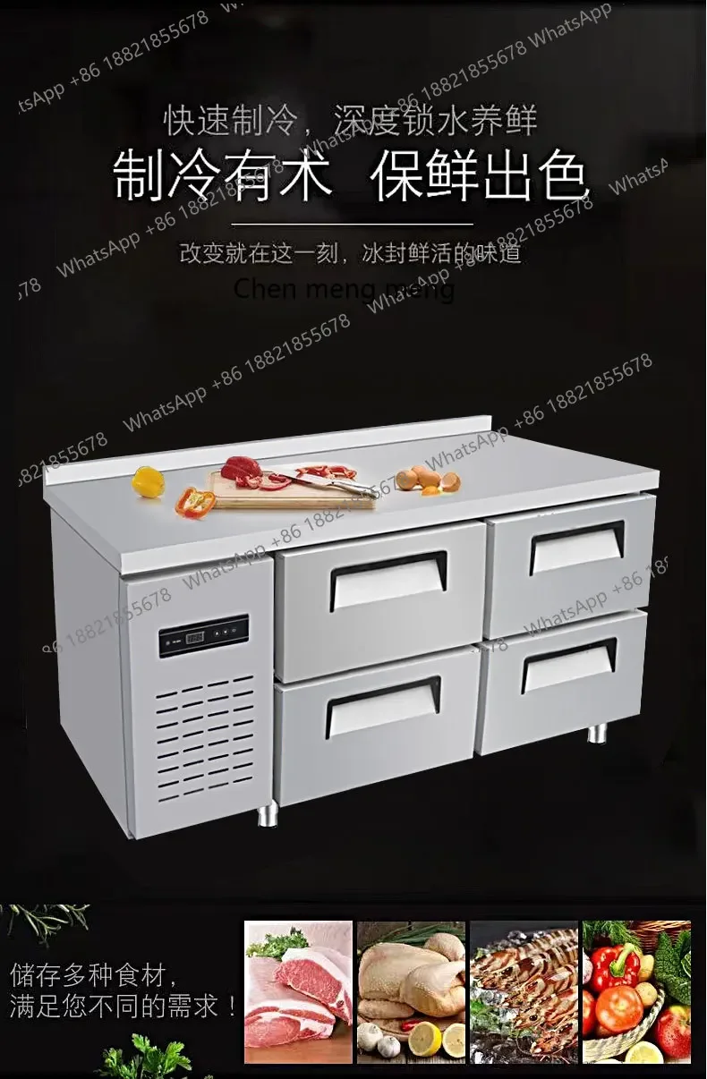 MF fresh-keeping frozen workbench, direct cooling, air cooling, frost-free, drawer-type snacks, kitchen storage