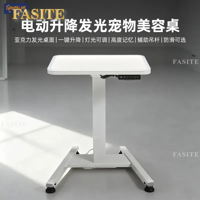 For Pet Grooming Table Electric Lift Luminous Beauty Station for Cat Dog Hair Cutting Photo Shoot Adjustable Height Non Slip